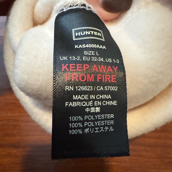 Hunter | Kids’ First Classic Rainboot | Pink | Fleece Boot Liner | Off White - Picture 8 of 8